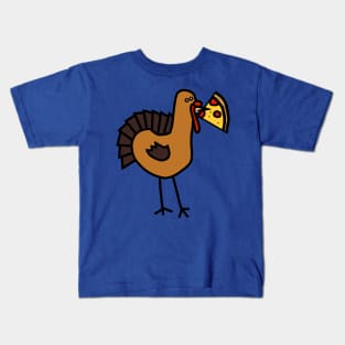 Thanksgiving Turkey with Pizza Slice Kids T-Shirt